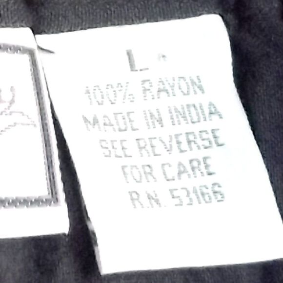 Vintage BROOM Skirt, S, BROWN Crinkled Rayon, Concho buttons, Elastic waist - Picture 10 of 13